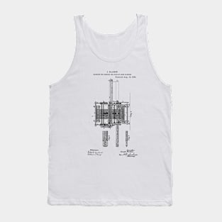 Machine for opening the eyes of loom harness Vintage Patent Hand Drawing Tank Top